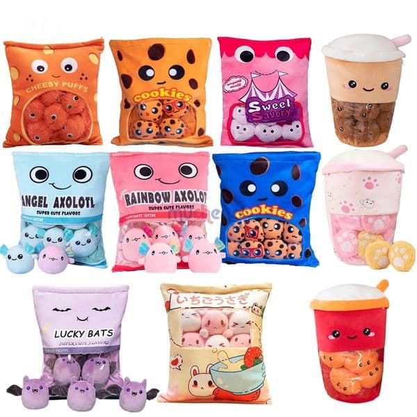 2026 New A Bag Of Snacks Sweet Yogurt Cheesy Puffs Plush Toy Kids Child Birthday Christmas Gift Axolotl Hug 240119 Designer