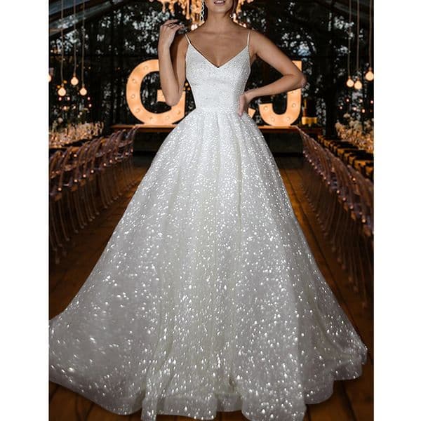 Dress Fashion Sequins Satin Off The Shoulder Custom Made Vestidos De Novia Sirena Sweep Train Wedding Bridal Gowns 6660307