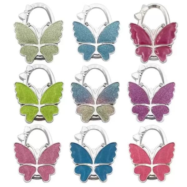Hook Handbag Hanger Glossy Matte Butterfly Foldable Table for Bag Purse FY3424
