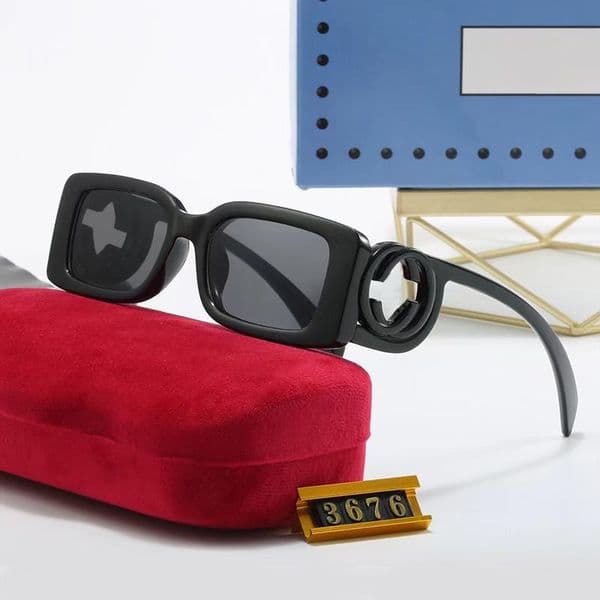 Designer Sunglasses for Man Women Retro Sunglass Small Frame Sun glass Rectangle Lens Goggle Adumbral Luxury Vintage Eyeglasses 4 Colors