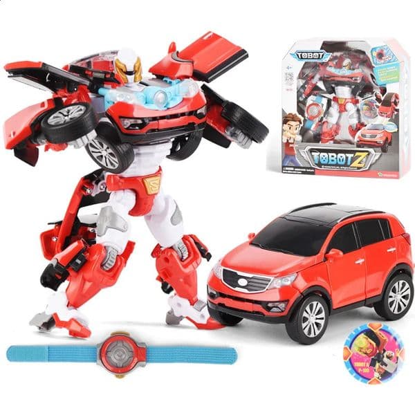 Big ABS Tobot Transformation Robot Toys Korea Cartoon Brothers Anime Tobot Deformation Car Airplane Toys for Child Gift 240130