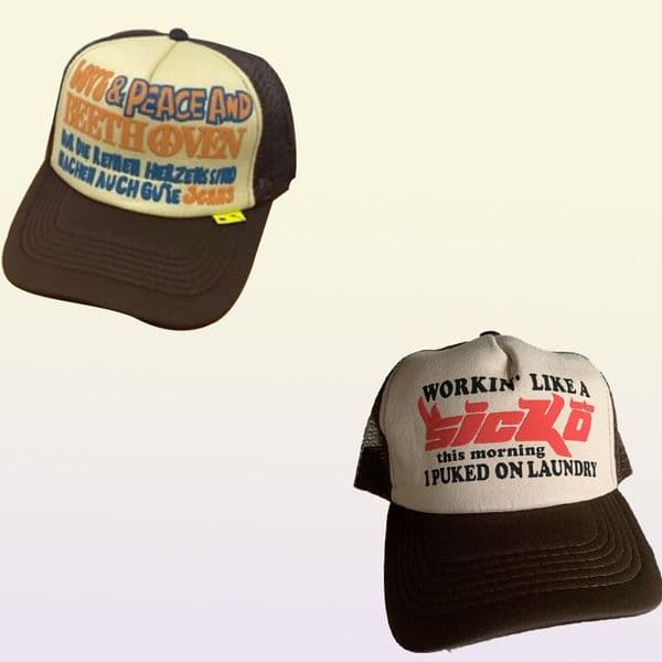 Brown Workin039 Like a Sicko this morning I puked on laundry Cap Hat Trucker