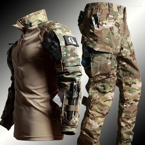 Men's Tracksuits Autumn Tactical Suit Men 2 Pieces Sets Clothes s Pants Special