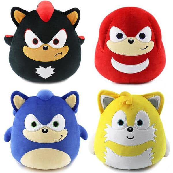 New round hedgehog Sonic plush doll super Sony tumbler toy pillowL260420
