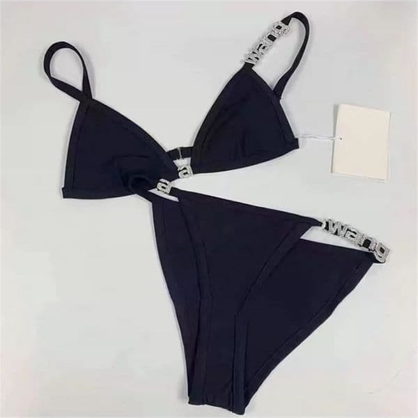 9 days delivered Bikini designer womens swimsuit sexy minimalist beach bathing suit classic two-piece set and fashionable black lingerie with letter stickers