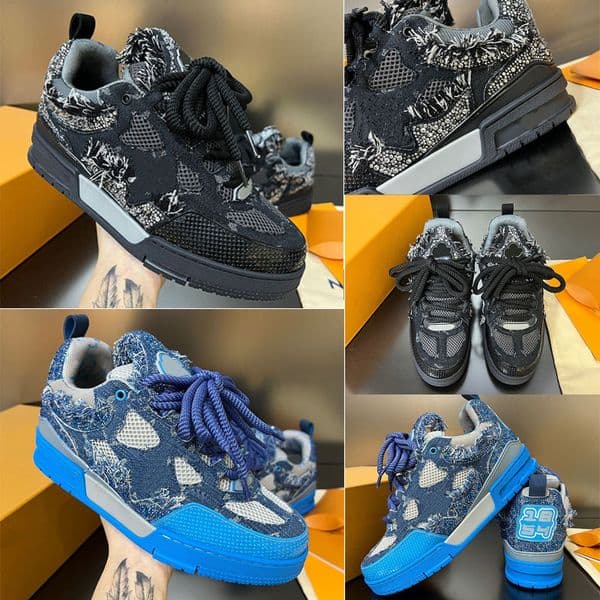 Designer bread shoes men Sneakers Womens unique With diamond leather made upper ventilate mesh bicolor model side incorporates Flower 1854 sports shoes