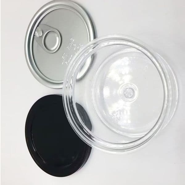 wholesale Food Aluminum Storage Containers Tin Cans Tea Container Color Plastic Bag Can Box Hologram Sticker 3.5 G Smellproof Clear Lid Packaging Bottles