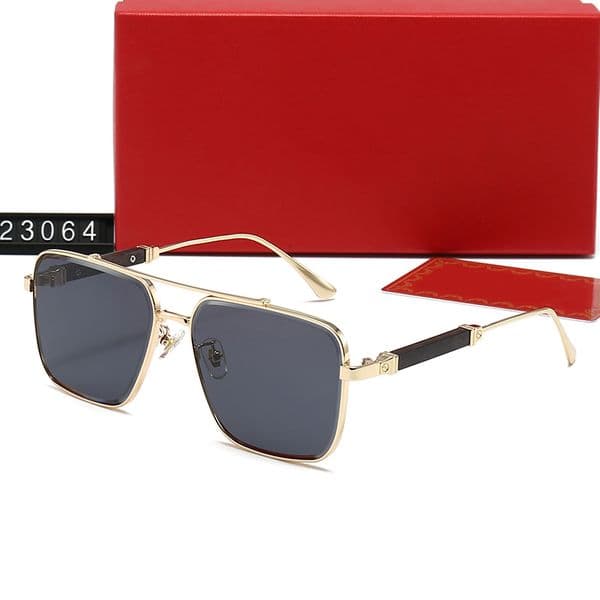 Luxury Sunglasses New Designer Womens Sunglass Letters Metal Frame Sun glass Unisex Ornamental 2 Style Polarized Eyeglasses
