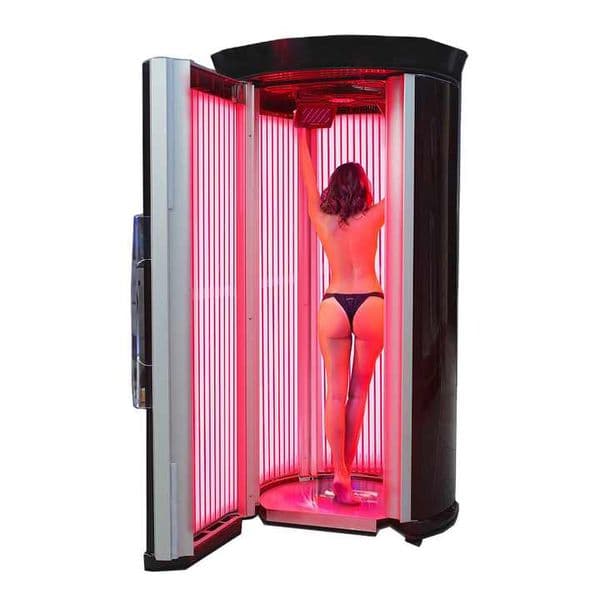 CE EMC ROSH Solarium Device Stand Up Tanning Bedsolarium Tanning Machine With 52pcs Germany Uv Red Light Lamp Tubes