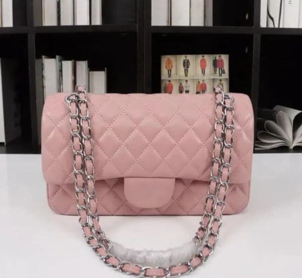 s Mirror Quality Classic Quilted Double Flap Bag 25cm Medium Top Tier Genuine Leather Bags Caviar Lambskin Black Purses Shoulder Chain