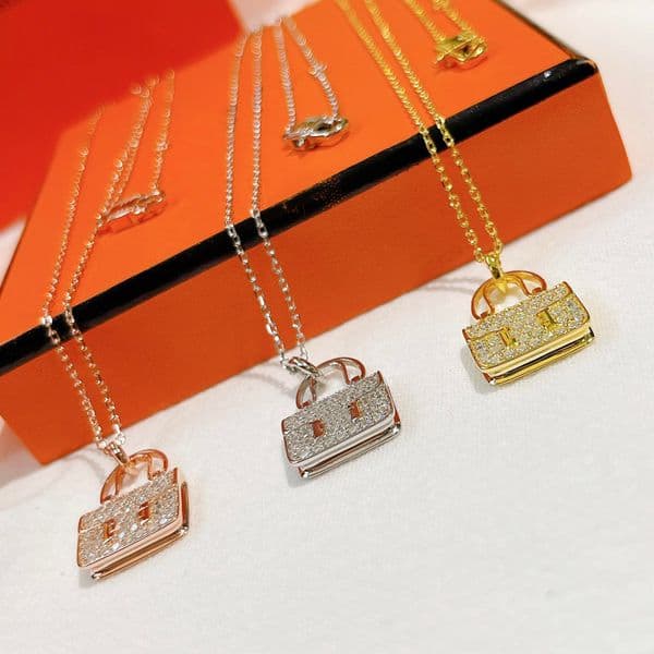 necklace for women designer couple diamond Gold plated 18K T0P Advanced Materials official reproductions luxury diamond brand designer anniversary gift 018