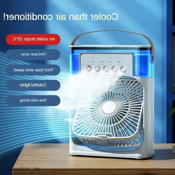 Electric Fans Humidifier Air Conditioner Household Small Cooler Hydrocooling Portable Air Adjustment For Office 3 Speed Fan G35l