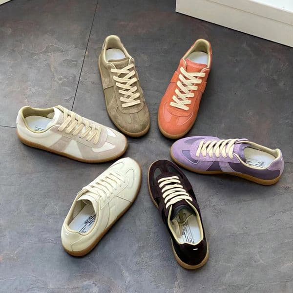 Designer maisons sports trainers run shoes low sneaker shoe loafer Leather mm6 Casual shoes Outdoor luxurys Womens Mens Replicate basketball shoe tennis shoe