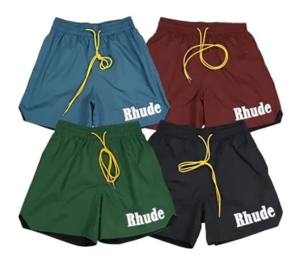 Summer short man swim trunk beach short pantaloncini uomo athletic short luxuryLength Breathable Mesh Sportswear Desi ers Beach Pants breathable rhude short
