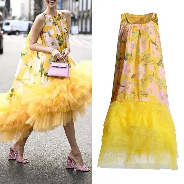 409 2024 Milan Style Runway Dress Summer Crew Neck Sleeveless Brand Same Style Empire Womens Dress Fashion xiwa