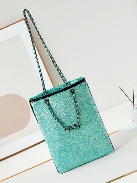 Designer tote Top Quality bags Banquet Shoulder Bags Pearl water dia Rainbow Gradient Sequins Durable Shopping beach travel bag handbag High VVVVV+