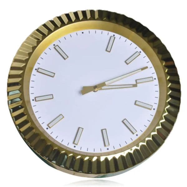 Large Wall Clock with Date Silent Quartz Movement Stainless Steel GreenBlack Luminous Hands Modern Design for Living Room Bedroom Office W250924 Y260615