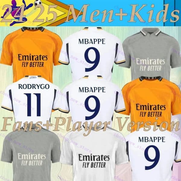 23/24 BELLINGHAM VINI JR soccer jerseys MBAPPE Tchouameni 2023 2024 football shirt Real Madrids CAMAVINGA Rodrygo MODRIC Camisetas men kids kit uniforms fans