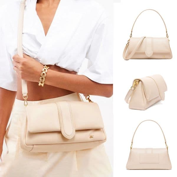 Fashion Le Bambimou Underarm Designer bag tote Leather Clutch Shearling Shoulder bag Man Le Bisou Perle Luxury handbag shop Womens pochette Crossbody evening bags