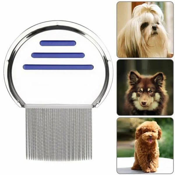 Grooming Terminator Dog Lice Comb Professional Stainless Steel Louse Effectively Get Rid for Head Lices Treatment Hair Removes Nits 3 Colors HJ6.5