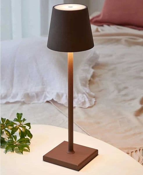 Desk Lamps LED Lamp Bedside Table Vintage Dimmable 5200 mAh Battery Operated Waterproof IP54 Wireless Table Lamp Candle Warmer 3000K USB S2460555