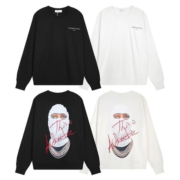 24 Luxury Paris Tide Brand Men's Designer Hoodies IH NOM UH NIT Round Neck Hoodie Sweatshirts Streetwear Cotton Unisex Loose Casual Hoody Oversized S-XL