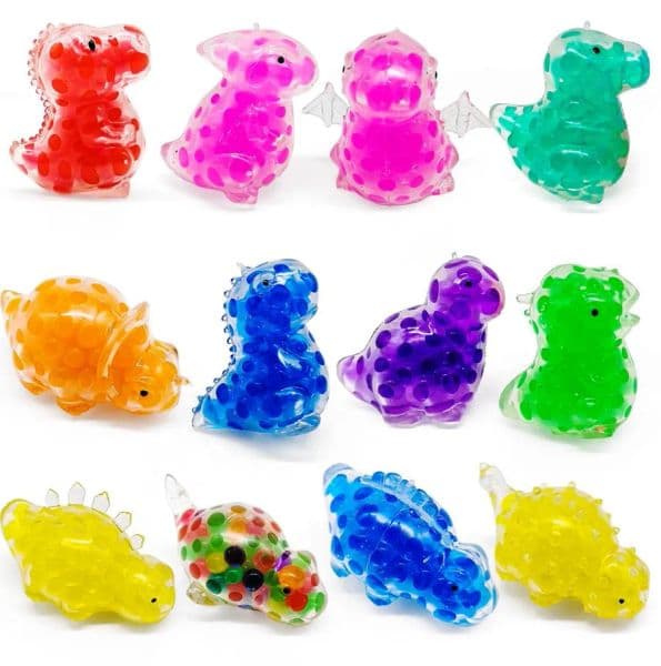 Squishy Stress Balls Decompression Dinosaur Toy Colorful Gel Water Beads Balls Inside Birthday Gift Goodie Bags ZZ