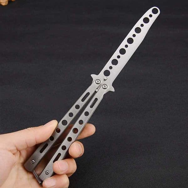 2026 New Novelty Games Portable Folding Butterfly CSGO Dual Track Trainer Stainless Steel Pocket Practice Knife Outdoor Game Training Tool T240607 Toy zsz
