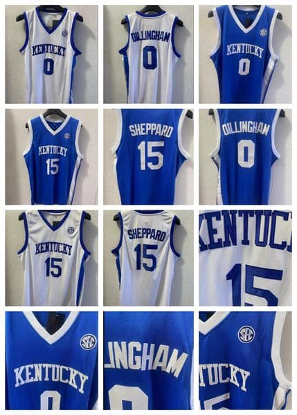 2024 College Basketball Jersey NCAA Rob Dillingham Reed Sheppard Jerseys Blue White Stitiched Mens New Style Embroidered