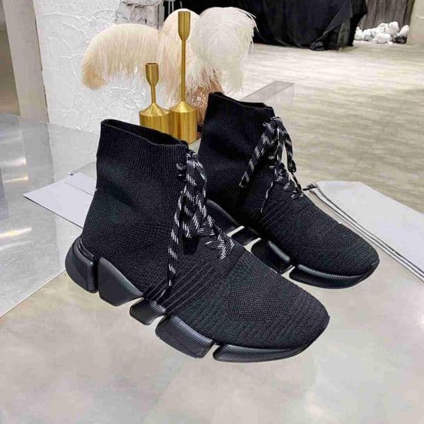 Designer Casual Women Shoes Man Ballerina Shoes Sneakers Platform Loafers Lace Up Fashion Flat Boots Men Women Runner Sneakers Size 35-46 Black White Clear Sole Shoes