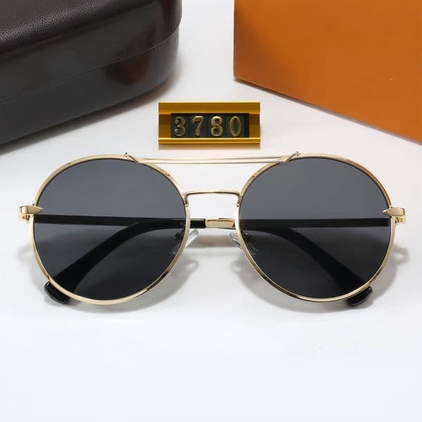 small Fashionable goal oval perfect outfit beach metal frame men and women wild outdoor street photography for drivers business sunglasses