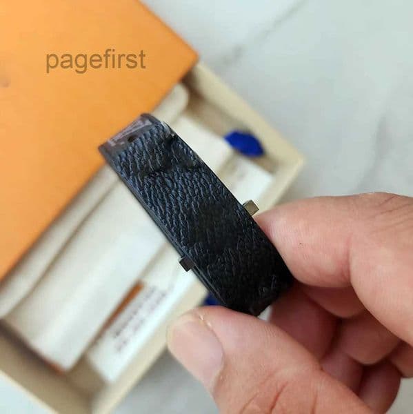 Brand Designer High-end Luxury Mens Bracelets Fashion Unisex Jewelry Aolly Buckle black Leather black color