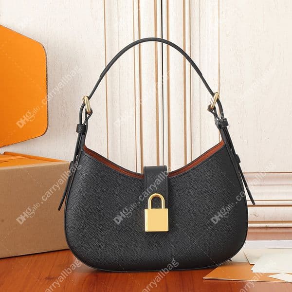 Low Key Shoulder Bag Designer Hobo Handbag Half Moon Bag 10A Mirror Quality Grained Calfskin Underarm Bag Adjustable Shoulder Strap Tote Bag Matching Bag
