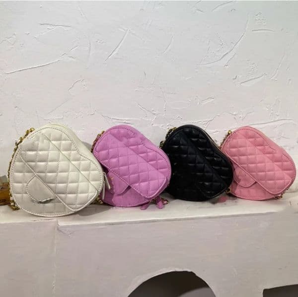 Hot24 Women Mini Love Makeup Bag Designer Pochet Card Holder Leather Matelasse Chain Luxury Handbag Crossbody Underarm Bag Coin Purse Shopping Clutch Suitcase