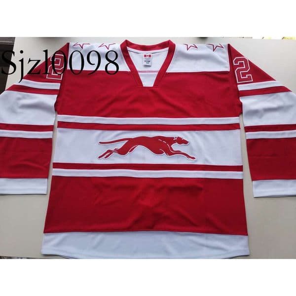 SJ98 Hockey jerseys Physical photos 3rd Jerseys Soo Greyhounds Luc Brzustowski Red Men Youth Women High School Size S-6XL or any name and number jersey