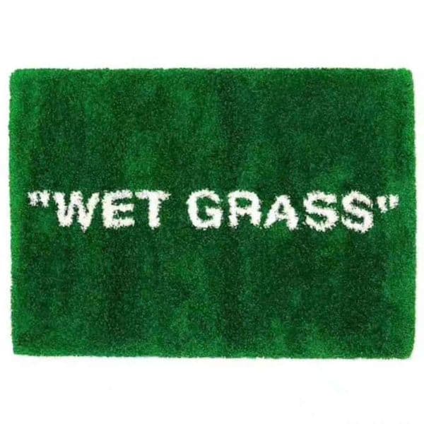 Home Furnishings Art Carpets Markerad WET GRASS Area Rug Hypebeast Collection Parlor Bedroom Playroom Trending Sneakers Floor Fakes Plant Grass Mat Supplier
