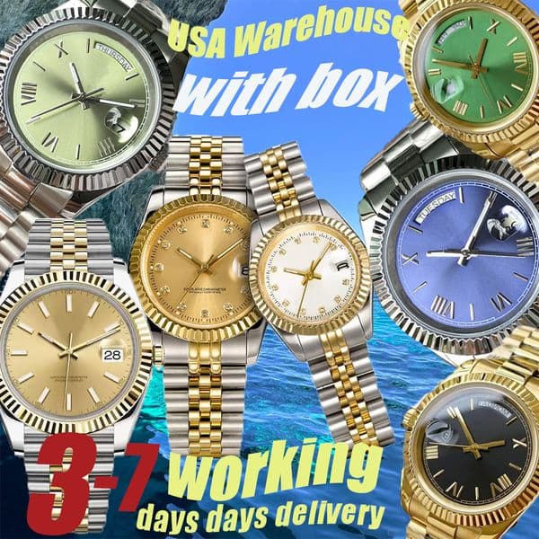 watch mens automatic gold womenwatch full stainless steel sapphire waterproof luminous classic couples Wristwatches montre de luxe 41/36/28mm