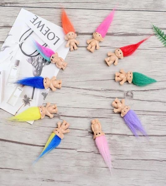 Colorful Hair Troll Doll Family Members Daddy Mummy Baby Boy Girl Leprocauns Dam Trolls Toy Gifts Happy Love Family4716990 LL