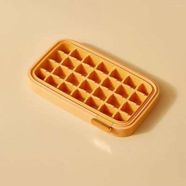 Refreshing Baking Ice Maker Moulds Quick Removal Mold Touchless Taste-Proof 28 Cavity Cube With Lid For Whiskey Home