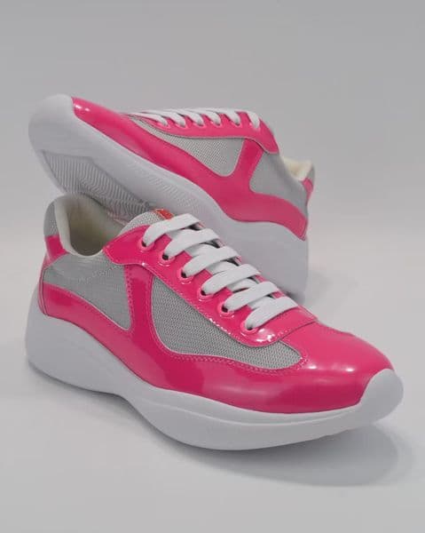 Real photo show Men casual shoes Americas Cup sports runner sneaker Cup Trainers patent leather Mesh Nylon Casual Flat Shoes Breathable lace up Shoes couple style