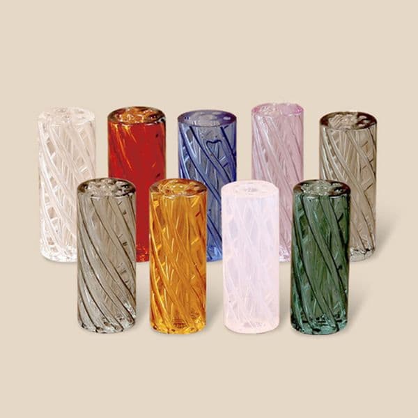 12*30mm Spiral Glass Filter Tips Smoking Pipes Round Mouthpiece Colorful Thick Pipe Cigarette Dry Herb Tobacco Holder Tube Accessories