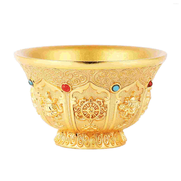 Wine Glasses Temple Copper Bowl Tibetan Worship Cup Water Offering Smudge Altar Holy