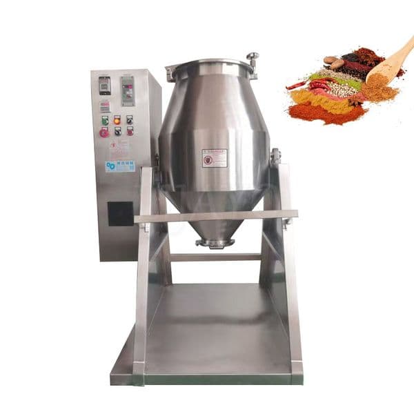 Stainless Steel Food Grade Rotating Roller Chemical Spice Mixing Food Dry Powder Rotary Machine Drum Mixer