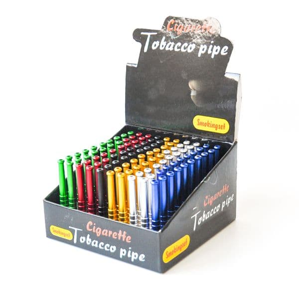 Cigarette Tobacco Pipe Metal Smoking Pipe 100pcs/Box 78mm Length One Hitter Pipes Cigarette Bat smoke accessory
