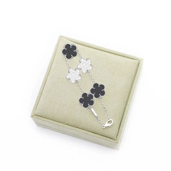 Clover Bracelet For Men and Women Luxury Designer jewelry Four Leaf Bracelets Gold Silver Plate Agate Diamond Fashion Charm Chain Wedding