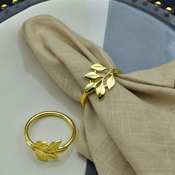 3/6/12Pcs Leaf Rings Buckle Napkin Holder for Christmas Thanksgiving Wedding Dinnig Table Decoration