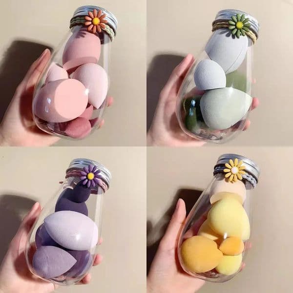 6pcs Cosmetic Puff Set Beauty Egg Wet And Dry Dual-Use Gourd Egg Makeup Foundation Sponge Air Cushion Puff Soft Makeup Tools 240620