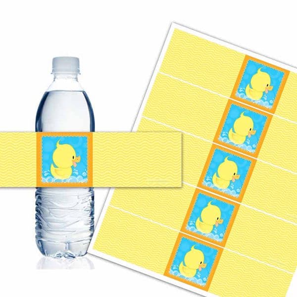Duck birthday party banner, Yellow Duck baby shower pennant decoration