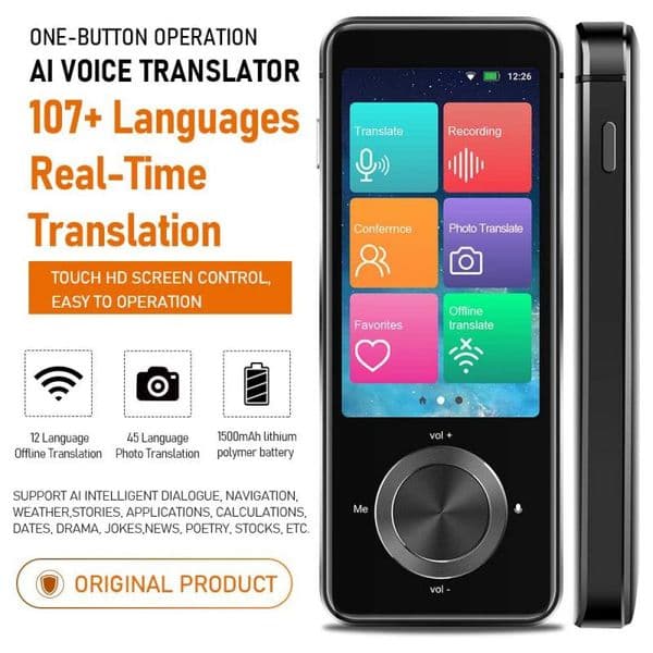 M9 Language Translator Device Portable Voice Translator All Languages 108+ Countries WiFi/Hotspot/Offline Two Way Instant