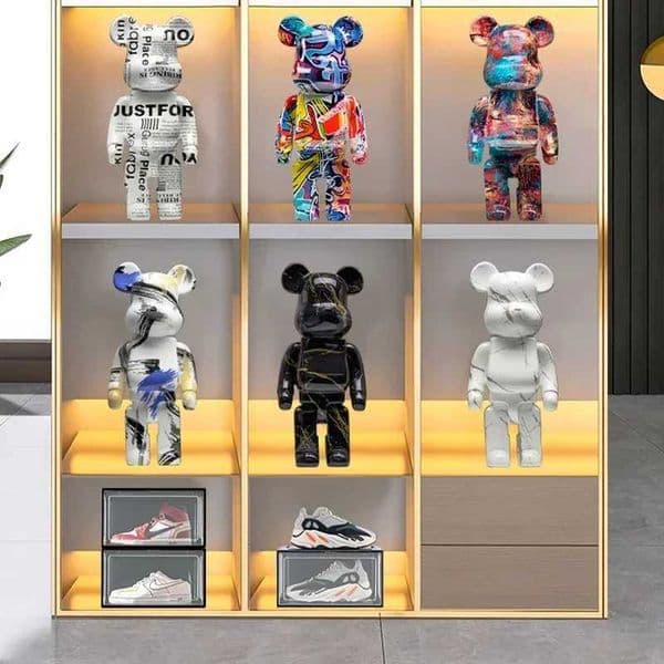 Action Toy Figures selling colorful graffiti figures bear bricks statues violent bears resin decorations desk accessorie W250721